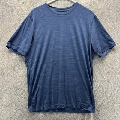 Puma Shirt Mens Medium Blue Performance Athletic Training Short Sleeve Tee