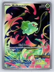 Bulbasaur 133/132 Mega Evolution Stamped Promo Secret Rare