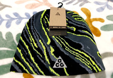 Nike ACG Peak Big Bend Beanie Black Gray Green HV7016-077 Adult Unisex One Size