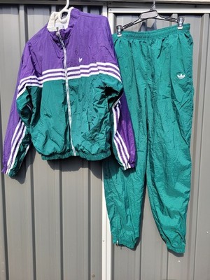 Vintage Adidas Track Suit MED 90s Nylon Windbreaker