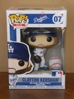 Pop! MLB Dodgers Clayton Kershaw (White Jersey) Vinyl Figure w/ Protector Case