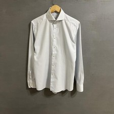 Men Eton Shirt Blue Cotton 38 / M / 46