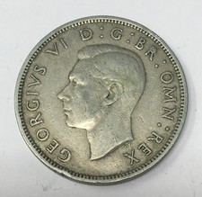1948 Great Britain Florin Two 2 Shillings King George VI Copper Nickel Alloy