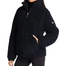 Koolaburra By UGG Winter Jacket Soft Black Corduroy Coat Size Large Puffer Coat