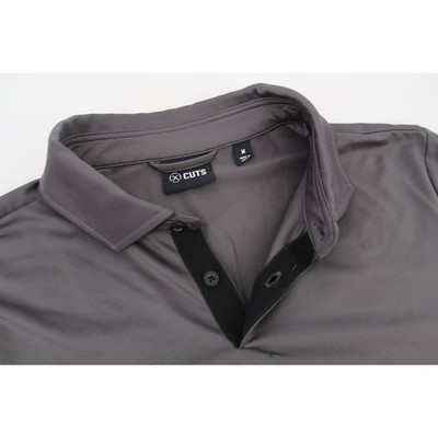Cuts Sportech Polo Shirt Mens Medium Gray MK10446T Short Sleeve Performance