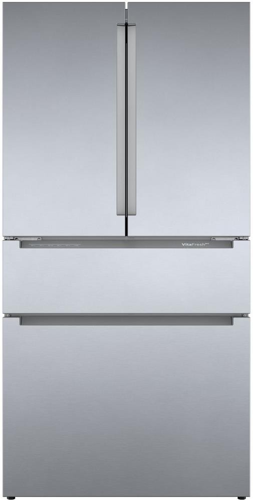 Bosch 800 Series 36 Inch 21 cu ft Smart French Door Refrigerator with Home Connect B36CL80ENS-image