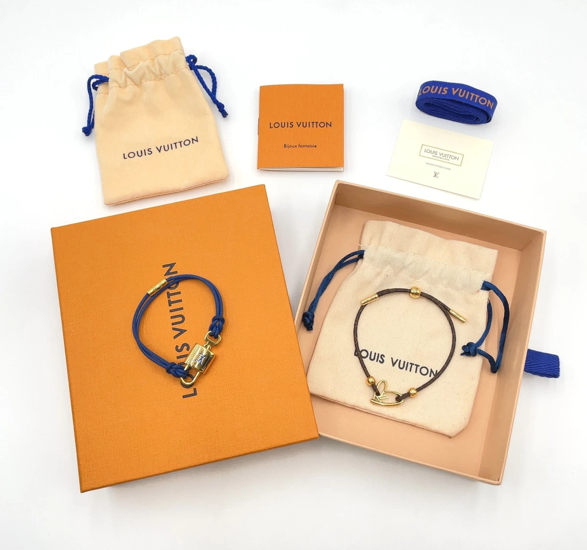 Louis Vuitton Leather Blue Fashion Bracelets for sale | eBay