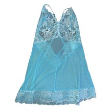 Vintage Frederick  s of Hollywood Sheer Mesh Lace Lingerie Negligee Night Gown