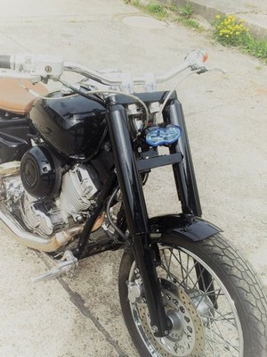 BATRIDE Gabelcover Yamaha XVS 1100 Drag Star: Schwarz Glanz