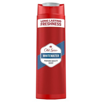Old Spice Whitewater 3-in-1 Duschgel für Haar, Gesicht 400 ml (1er Pack), rot 