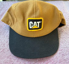 Caterpillar CAT Equipment Classic Gold Cotton Twill Snapback Hat/Cap VGC