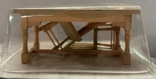 Mayberry Street Miniatures Unfinished Table and 2 Chairs  Kitchen or Dining Room