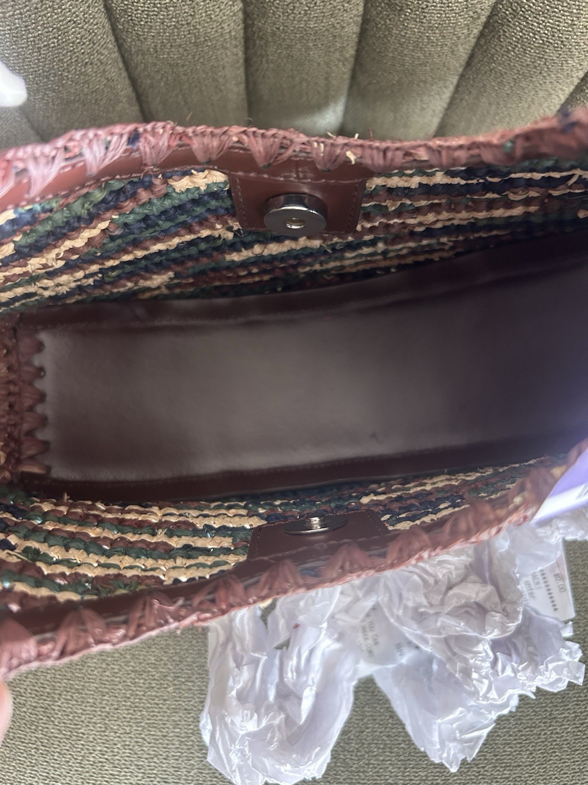 STAUD Striped Multicolor Crescent small tote — image 3