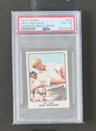 1973 Panini Campioni Dello Sport JACK NICKLAUS RC SP #375 Rare Rookie Card PSA 4
