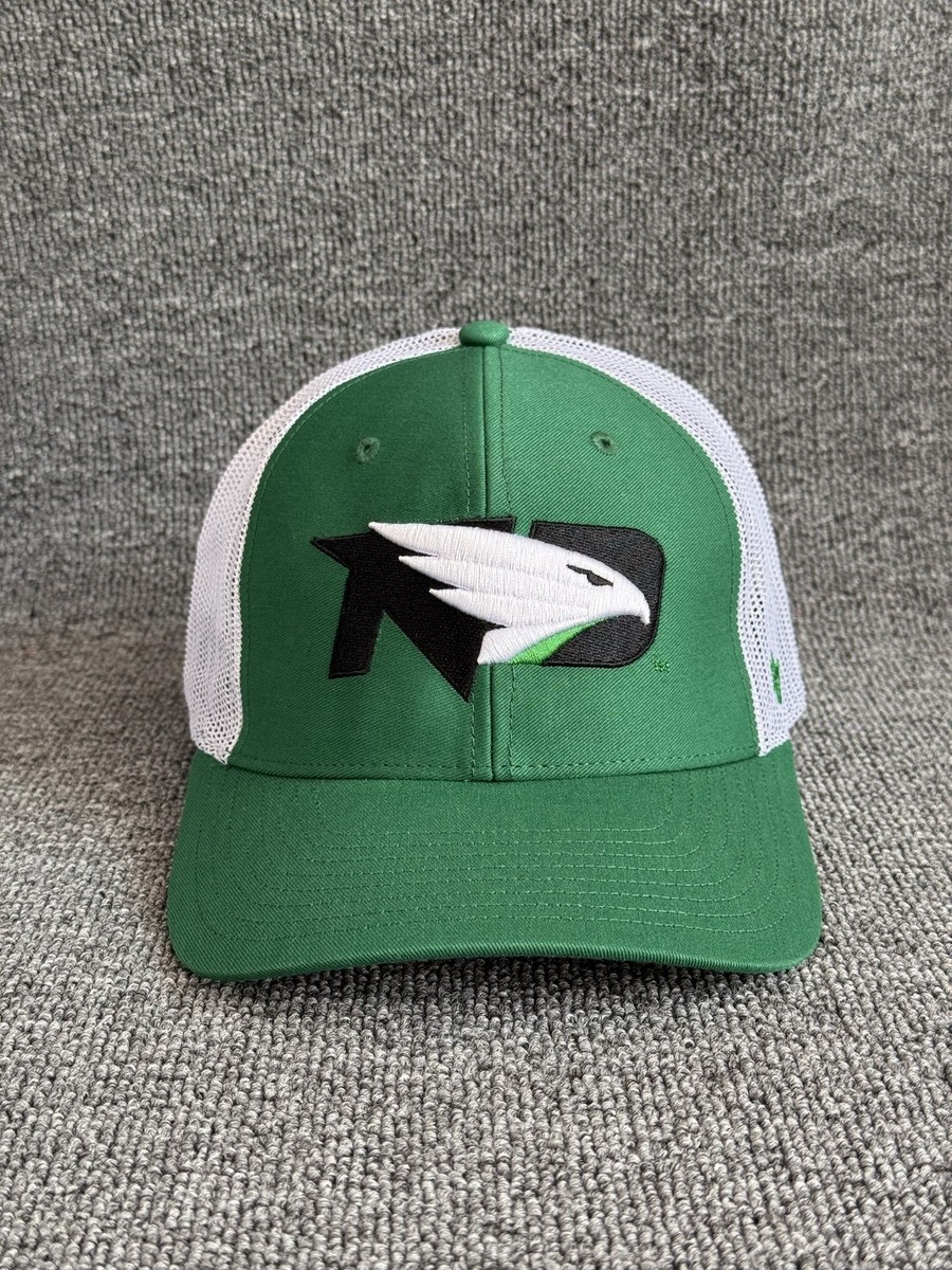 '47 Brand North Dakota Fighting Hawks Trucker Snapback Green White NCAA Hat