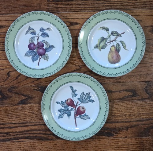 Set of 3 Vintage Winterthur Andrea by Sadek 8" Salad/Dessert Plates Fruit Theme