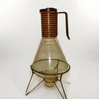 VTG MCM Pyrex Glass Coffee Carafe with A Warming Stand. Excellent Condition
