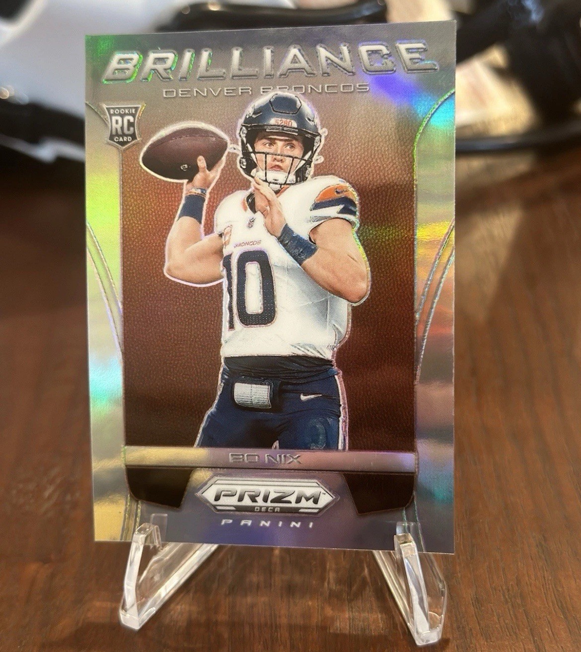 2024 Panini Prizm Deca Bo Nix Brilliance Silver SP Prizm Rookie RC #17 🔥🔥📈📈