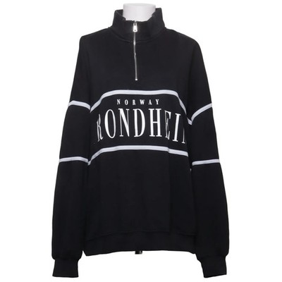 Bershka, Sweatshirt, Größe: XL, Schwarz, Baumwolle/Elasthan/Polyester #pZU