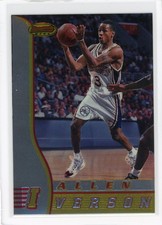 1996-97 Bowman's Best Basketball #R1 Allen Iverson Rookie Card RC NM 76ers. rookie card picture