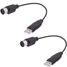 Robustes 2er Set USB zu PS/2 Konverteradapter, 18cm für PC Nutzung – Plug & Play