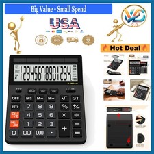 2026 Upgrade Desktop Calculator 14-Digit LCD ...