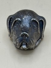 Vintage Sterling Silver Labrador Retriever Dog Head Pill Box Novelty 925 25 Gram