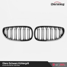 Densieg Kühlergrill Doppelsteg Nieren für BMW 5er E60 E61 03-09 Glanz Schwarz