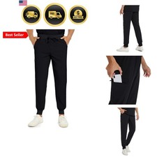 Scrub Pants for Men - Slim Jogger Pants with 5 Pockets, Yoga Waistband, Anti-...