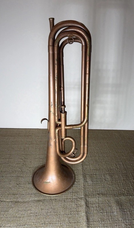Antique Military Brass Bugle - Howard C Knobel Standard Slingerland Professional