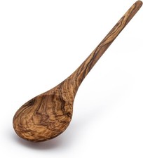14.5 Inch Handmade Natural Olive Wood Cooking Spoon, Heat Resistant, for