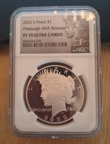 2023 S Peace $1 Dollar Pittsburgh ANA Release PF 70 Ultra Cameo