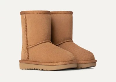 UGG JUNIOR - MÄDCHEN WILDLEDER STIEFEL NUSSBAUM MIT SCHAFFUTTER K CLASSIC II