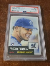 2018 Topps Living Set #59 Freddy Peralta PSA 10 RC Rookie Gem Mint Card METS. rookie card picture
