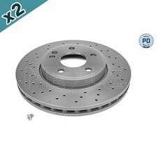 2x MEYLE 083 521 0022/PD Brake Disc Front Fits Mercedes-Benz A-Class B-Class CLA