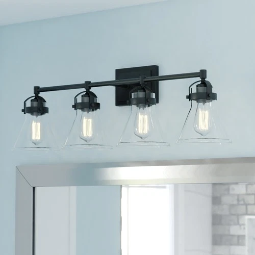 Vaxcel Lighting W0413 Mason 4 Light 33"W Vanity Light - Black - Picture 9 of 9