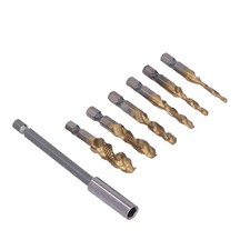 Set Rubinetto Trapano Punta Combinata Gambo Esagonale Spirale M3‐M10 per Lamiera Acciaio❀