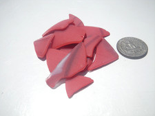 Sea Glass, Set of Opaque Red with Black and White Design