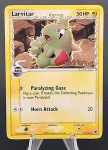 Larvitar Dragon Frontiers EX Series POKEMON Reverse Holo Foil Stamped 2006 #52