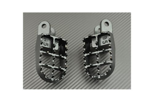 Paire Repose-pieds Cross Acier Honda CR 80 1996-2005 - Neuf Droite Et Gauche