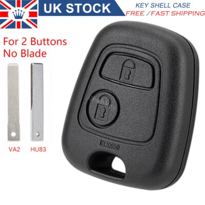 2 Button Remote Car Key Fob Case Shell For Citroen C1 C2 C3 C4 C5 2001-2014 VA2