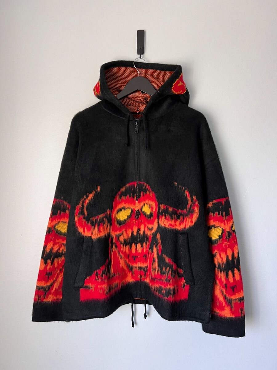 Supreme x Toy Machine Hooded Zip Up Sweater - Size Large Supreme x Toy Machine Hooded Zip Up Sweater - Size Large