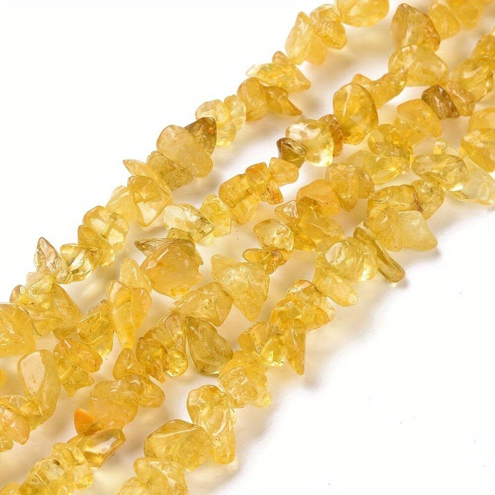 2Strands Natural Citrine Beads Strands Dyed & Heated Chip 3-16x3-8mm