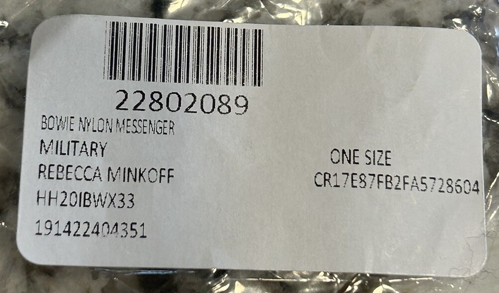 NWOT Rebecca Minkoff Bowie Nylon Military Shoulder Messenger Handbag eBay