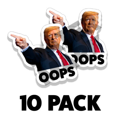 Donald Trump OOPS Stickers Decal Car Gas Pump Station 2