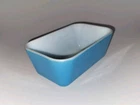 Vintage Pyrex Horizon Blue Medium Refrigerator Dish 502 B  Milk Glass 6 x 4 x 3"