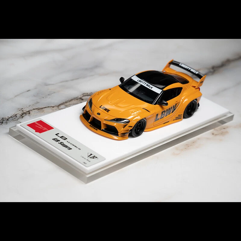 Make Up 1:43 LB Works TOYOTA GR SUPRA Yellow Resin Diecast