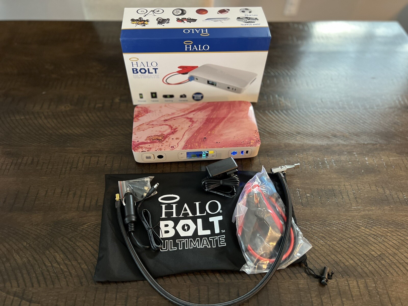 Halo Bolt Ultimate 55500mWh Portable Power Jump Starter Air Compressor eBay