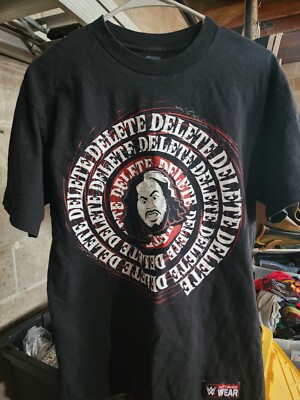 WWE Authentic 2-Sided Matt Hardy Woken Warrior Delete Black T-Shirt Mens Medium