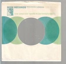 Company Sleeve 45 MGM - White w/ Square Lion Logo in Top Left Corner 1962-1967